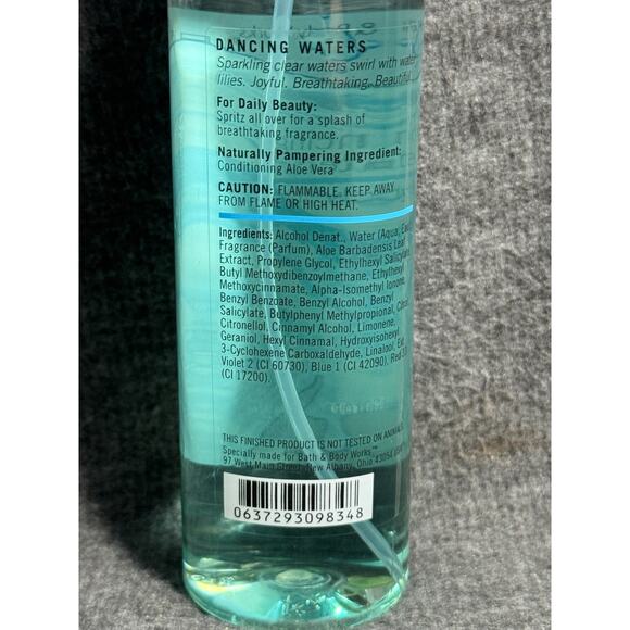 Bath & Body Works Pleasures Dancing Waters Body Splash Spray 8 oz - Discontinued - Picture 3 of 4